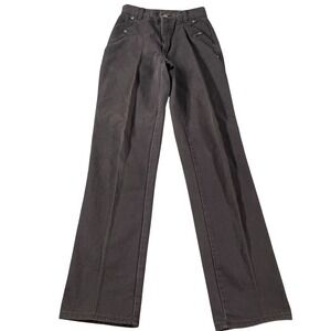 Vintage USA Roper Jeans Black‎ Size 5 High Wasited Denim Studded Rodeo Fit 26x32